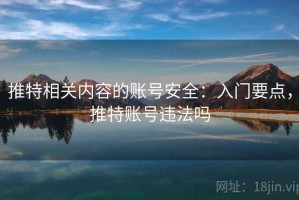 推特相关内容的账号安全：入门要点，推特账号违法吗