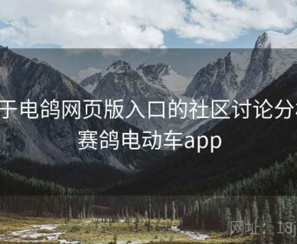关于电鸽网页版入口的社区讨论分析，赛鸽电动车app
