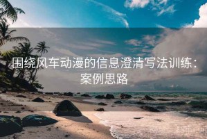 围绕风车动漫的信息澄清写法训练：案例思路