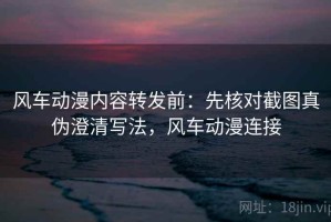 风车动漫内容转发前：先核对截图真伪澄清写法，风车动漫连接