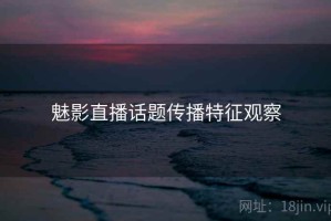 魅影直播话题传播特征观察