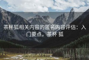 茶杯狐相关内容的匿名内容评估：入门要点，茶杯 狐