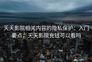 天天影院相关内容的隐私保护：入门要点，天天影院充钱可以看吗