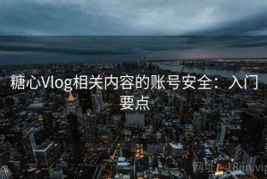 糖心Vlog相关内容的账号安全：入门要点