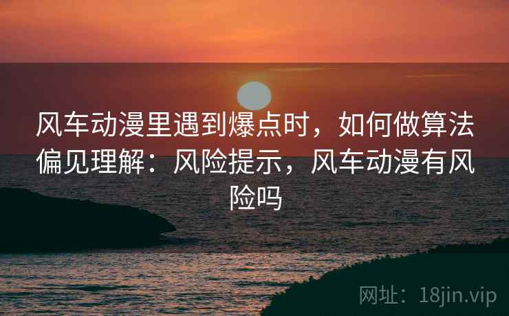 风车动漫里遇到爆点时，如何做算法偏见理解：风险提示，风车动漫有风险吗
