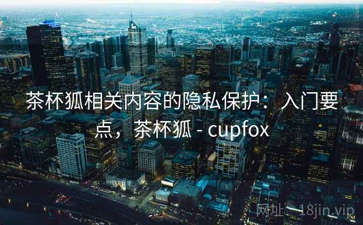 茶杯狐相关内容的隐私保护：入门要点，茶杯狐 - cupfox
